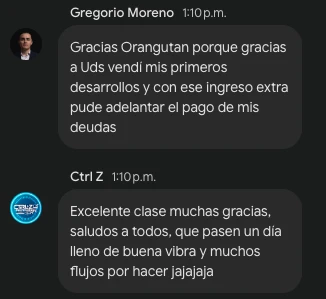 Testimonio de alumno en la comunidad