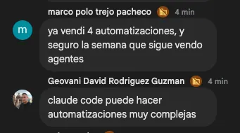 Testimonio de alumno en la comunidad