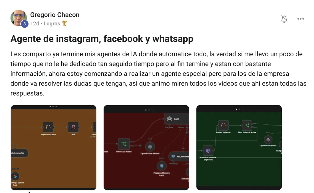Testimonio de alumno en la comunidad