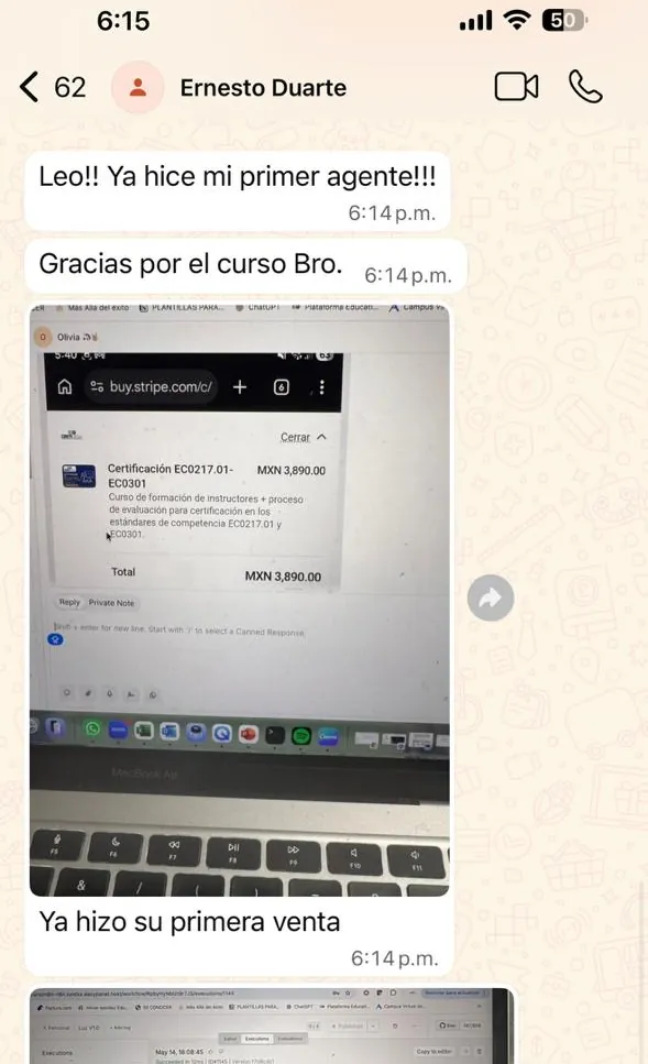 Testimonio de alumno en la comunidad